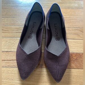 Rothy's The Point Flat in Truffle Python Size 10
